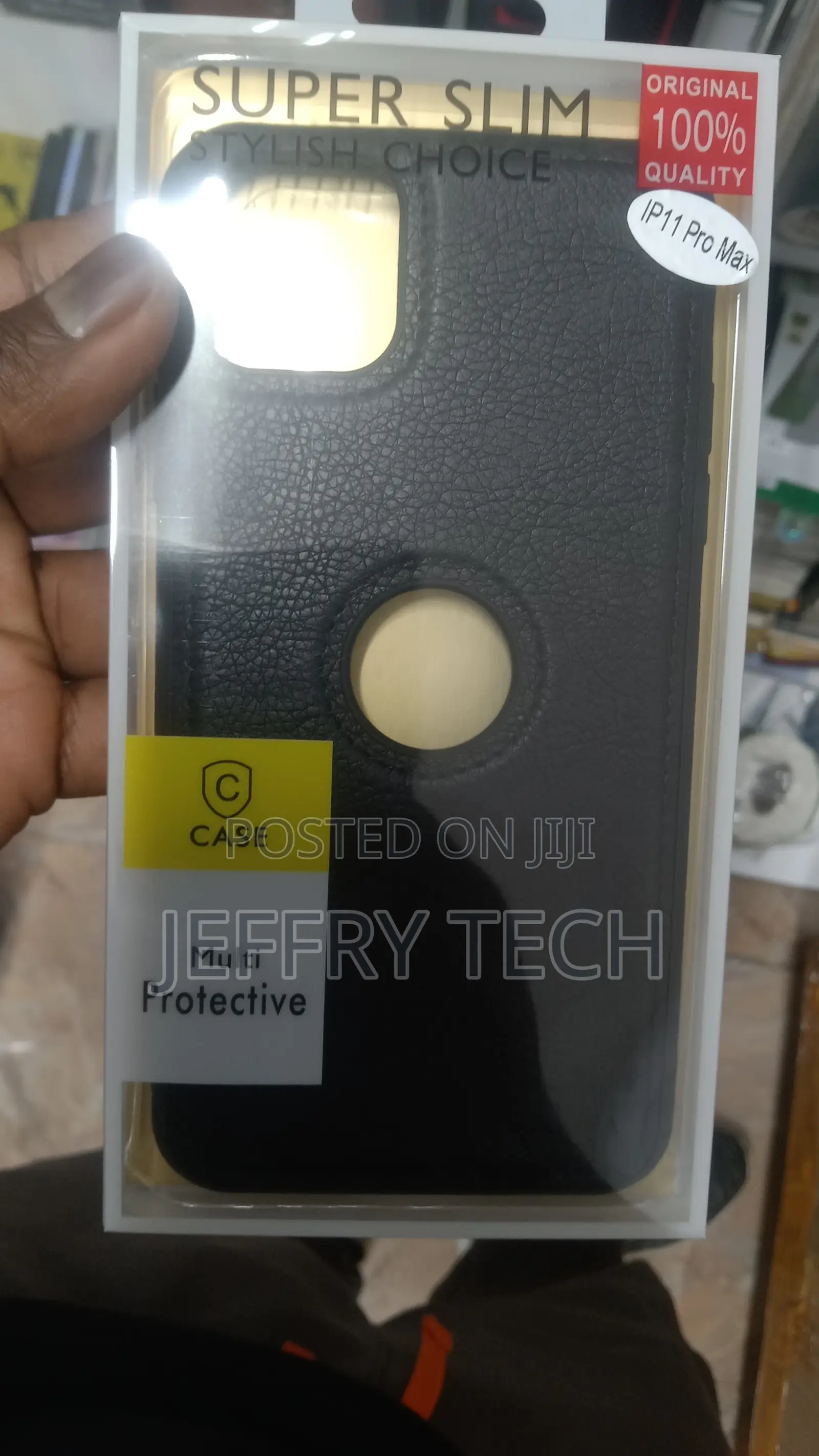 iPhone 11 Pro Max Leather Back Case Cover | Flexible Slim B
