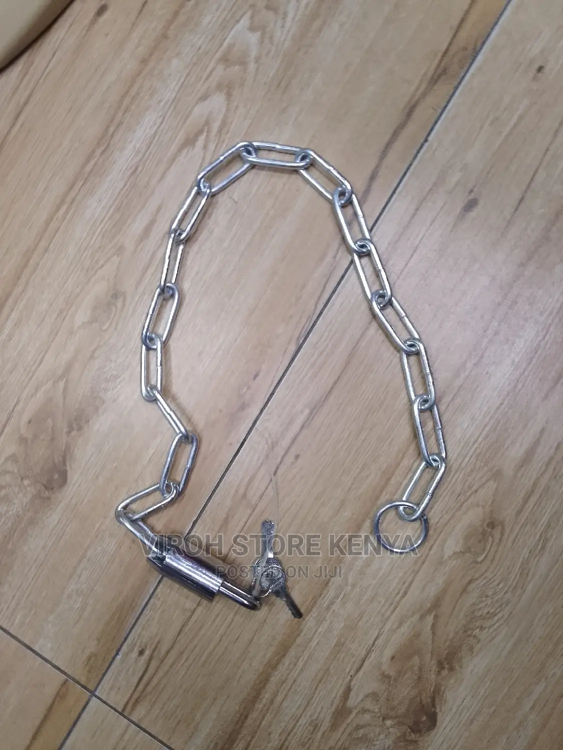 Chain Padlock Gate Lock Bicycle Lock Steel With Keys