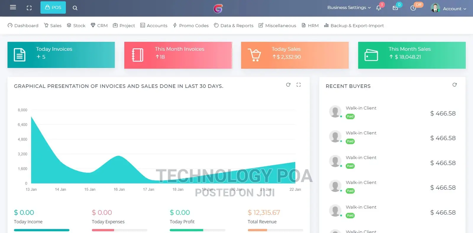 Point Of Sale, Billing And Stock Manager Application