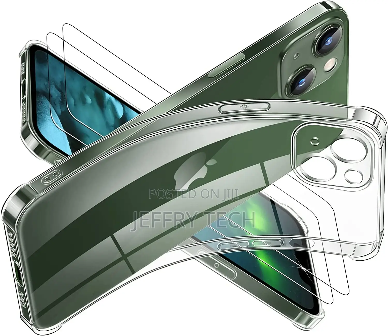 Crystal Clear Case for iPhone 13 With Screen Protector