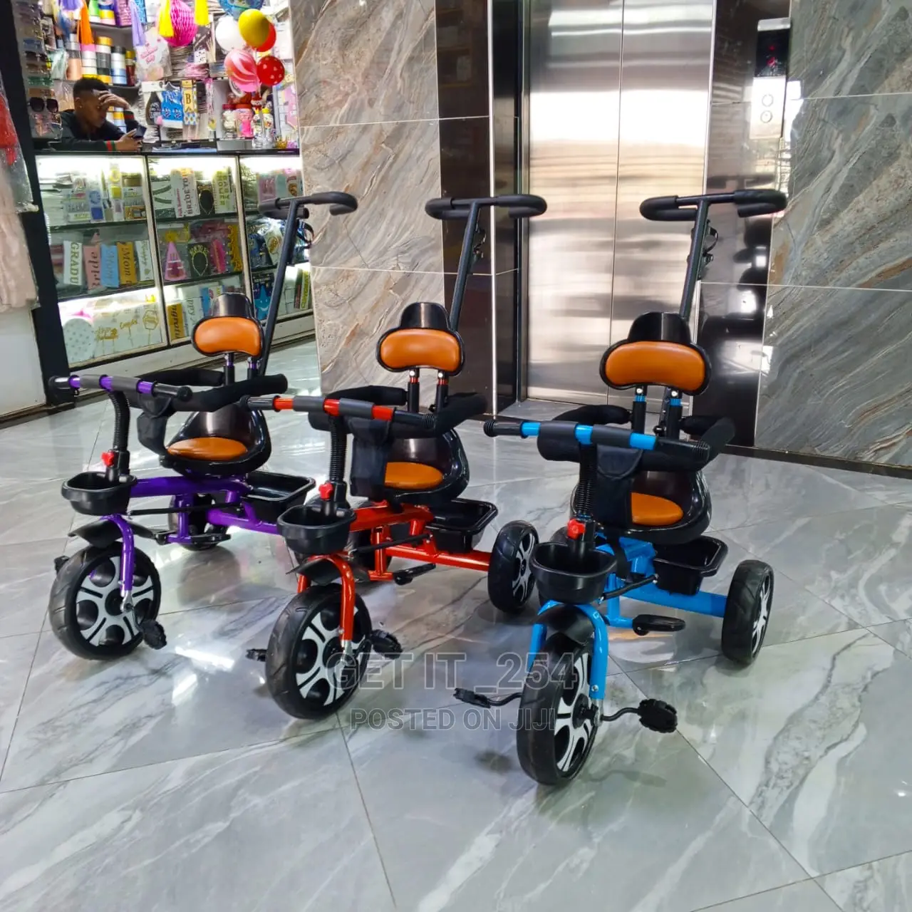 Tricycle With Side Bars, Parental Control Handle,