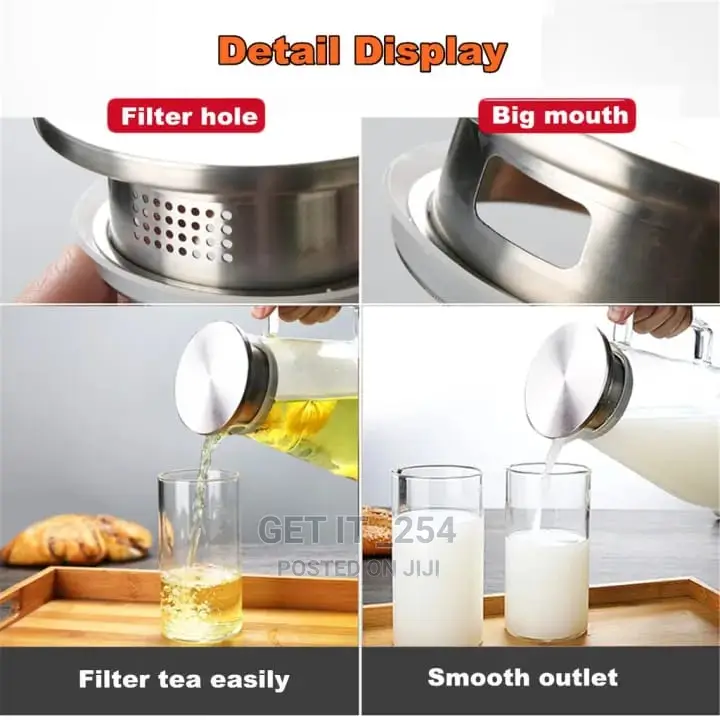 *1.7ltr Deli Borosilicate Glassware Glass Pitcher