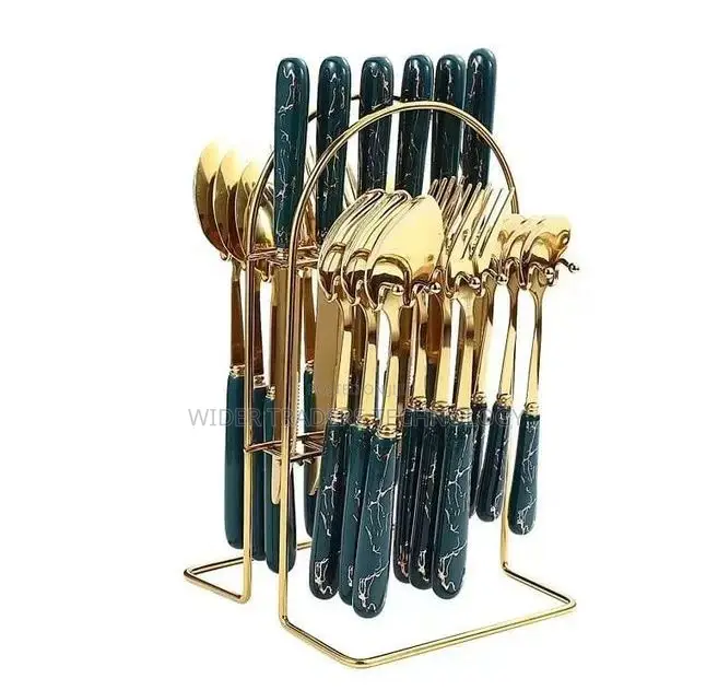 24piece Golden Cutlery Set of Spoon