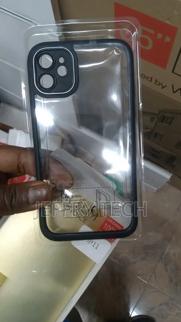Clear Transparent iPhone 11 Phone Case With Black Border
