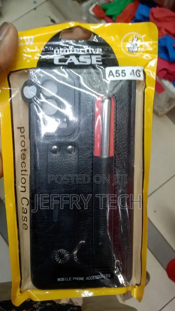 OPPO A55 5G Synthetic Back Case With Stylus Pen