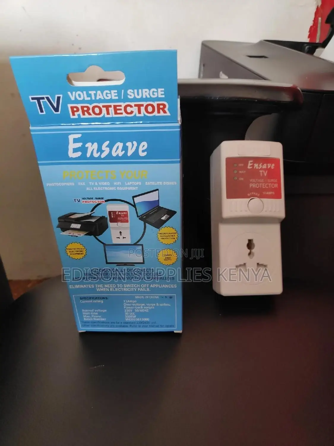 TV Guard Ensave Power Guard Voltage Surge Protector 13 Amps