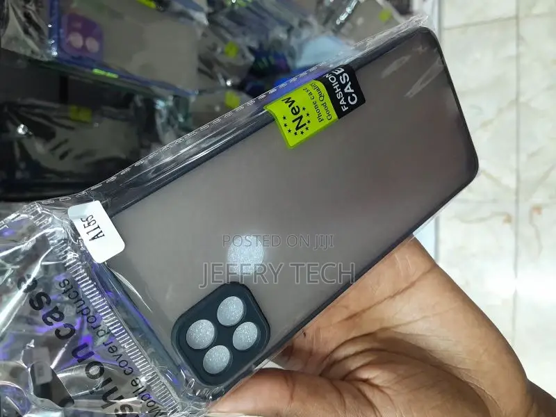 MSANSS Oppo A15s Hard Matte Finish Smoke Case With Soft Side