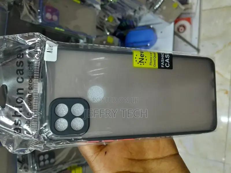 MSANSS Oppo A15s Hard Matte Finish Smoke Case With Soft Side