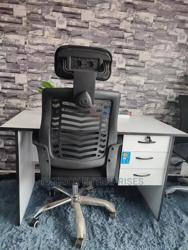 1.2 MTRS Office Desk Plus High Back Recliner Office Chair