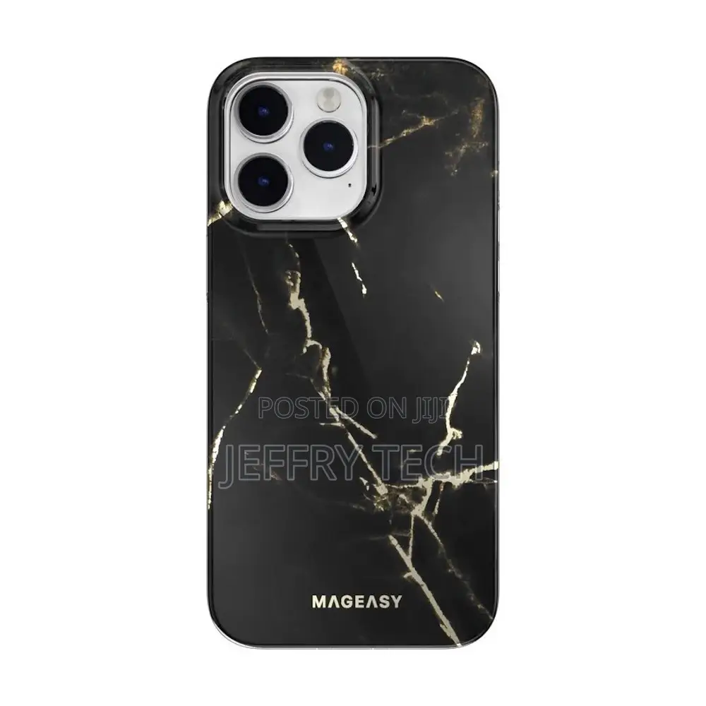 Marble Case for iPhone 14 Pro Max (Pearl Black)