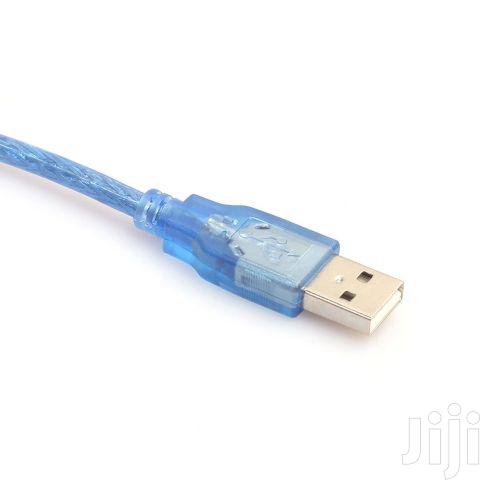 30CM USB 2.0 Extension Cable Transparent Blue Male to Female