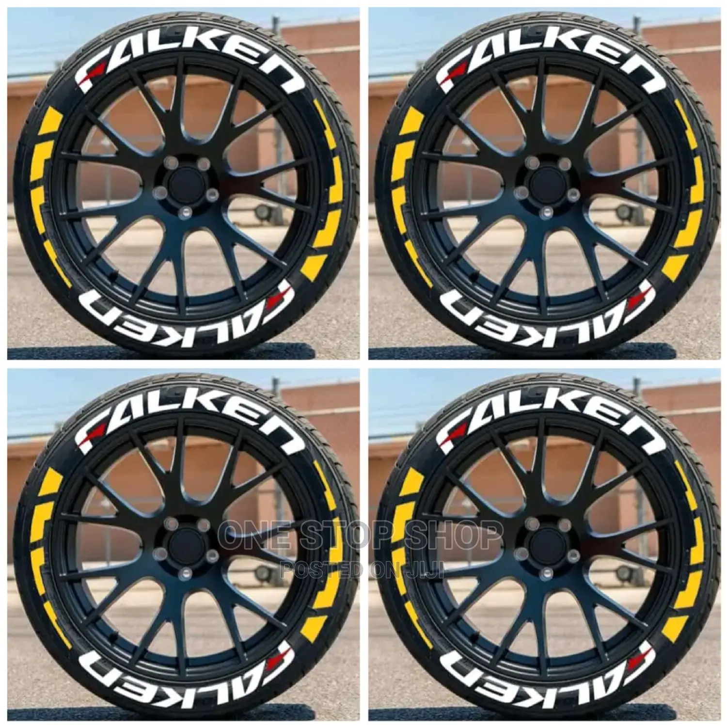 8 Tire Stickers Set Branded Falken +Glue