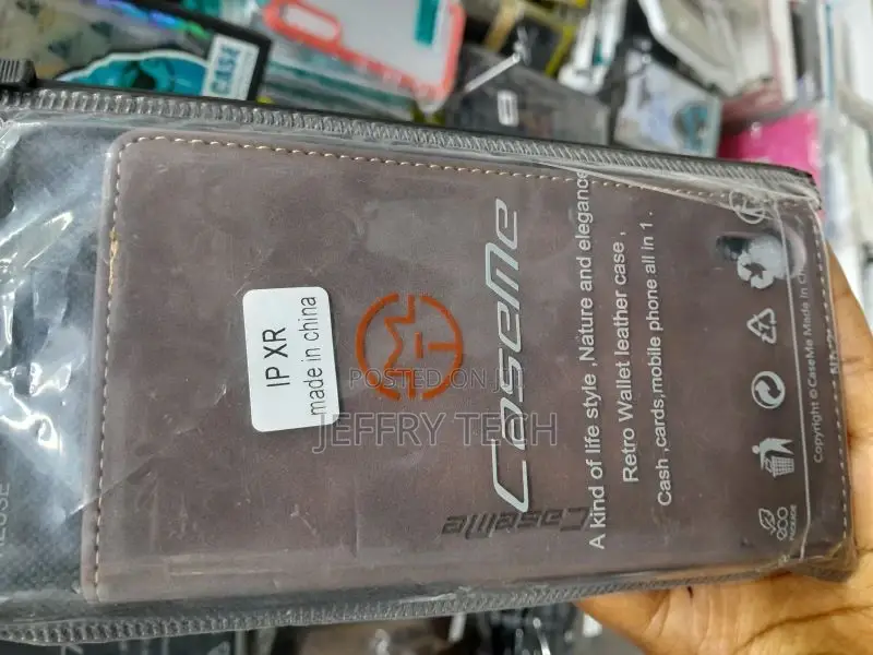 Retro Leather Case for iPhone XR Book Style Flip Wallet Mag