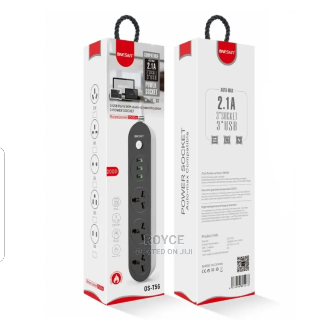 ONESAM 3 USB Ports With Auto-Id Identication 3 Power Socket