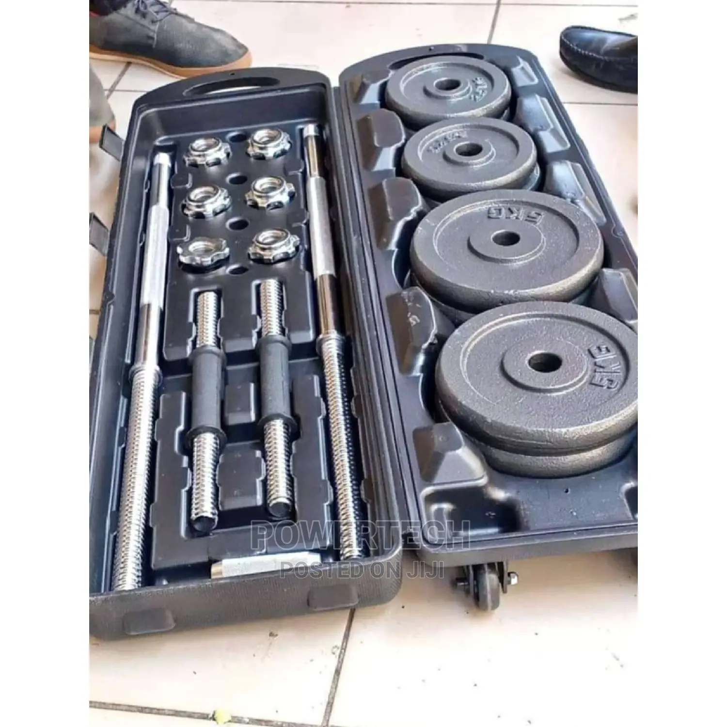 50kg Dumbells With Barbell.