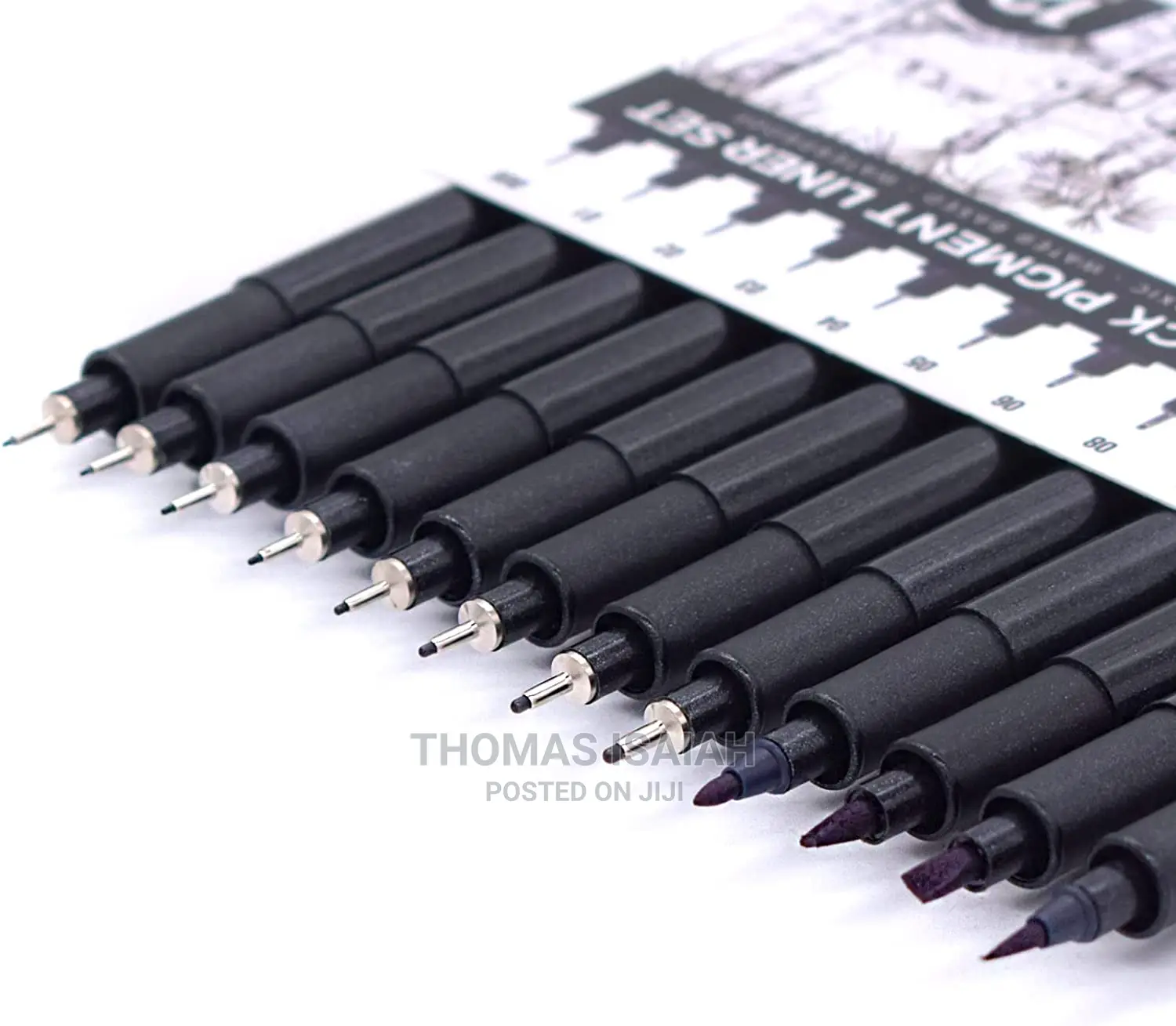 12PCS Fine Liner Ink Drafting Pens 0.03mm - 0.8mm