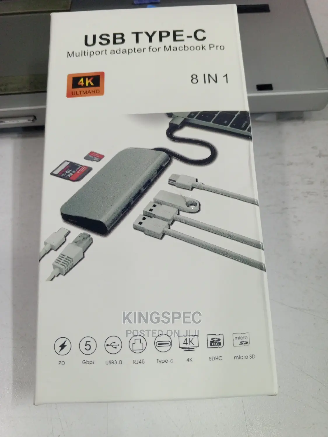 USB Type C 8 in 1 Multiport Adapter