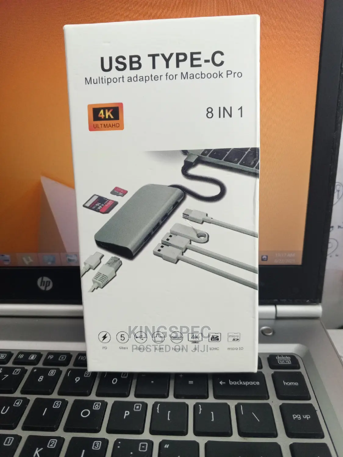 USB Type C 8 in 1 Multiport Adapter