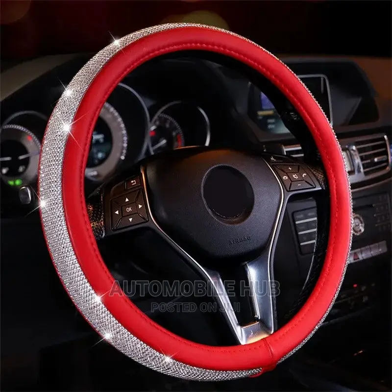 Leather Glittering Shinning Steering Wheel Covers