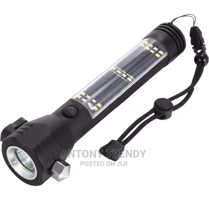 Solar Powered Self Defence Led Flashlight Torch