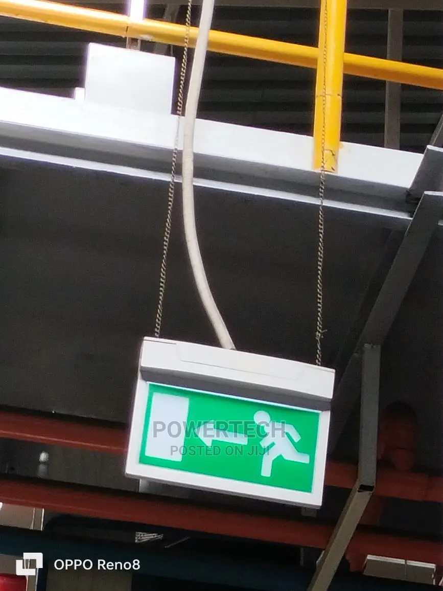 Fire Safety Exit Sign Warning Guidance Signage With Lights