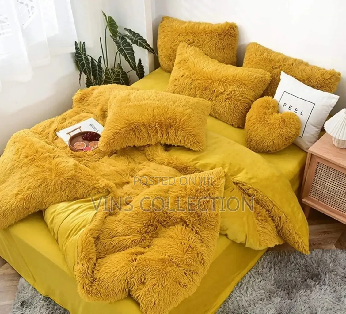 Stylish Fur Duvet Set 6pcs