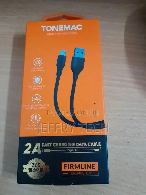 Type C USB Data Cable for Smartphone - 1.5 Meter, BLACK