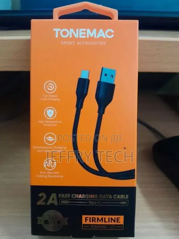 Type C USB Data Cable for Smartphone - 1.5 Meter, BLACK