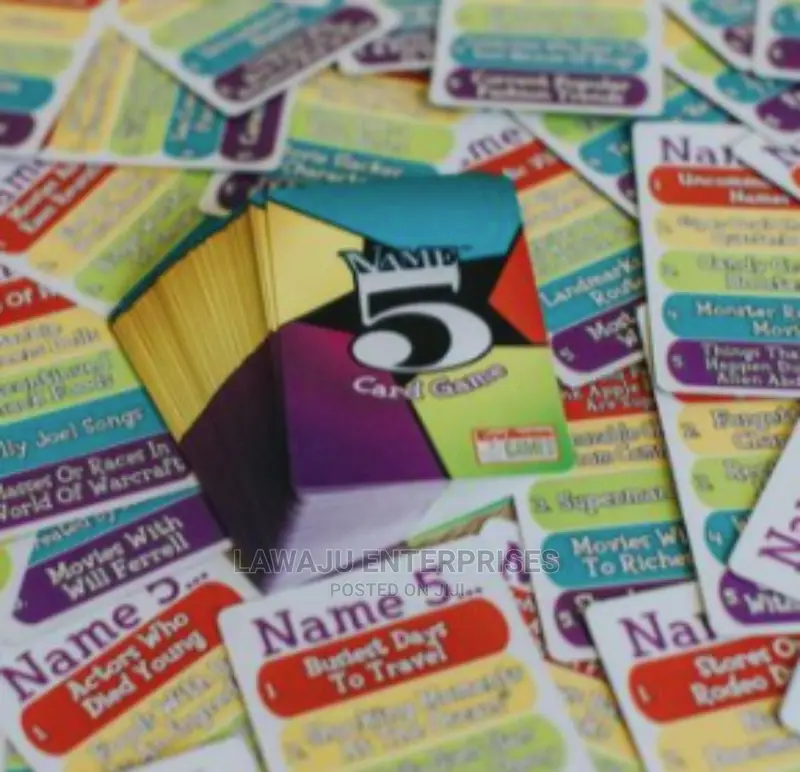 Name 5 Card Game - Age 12+