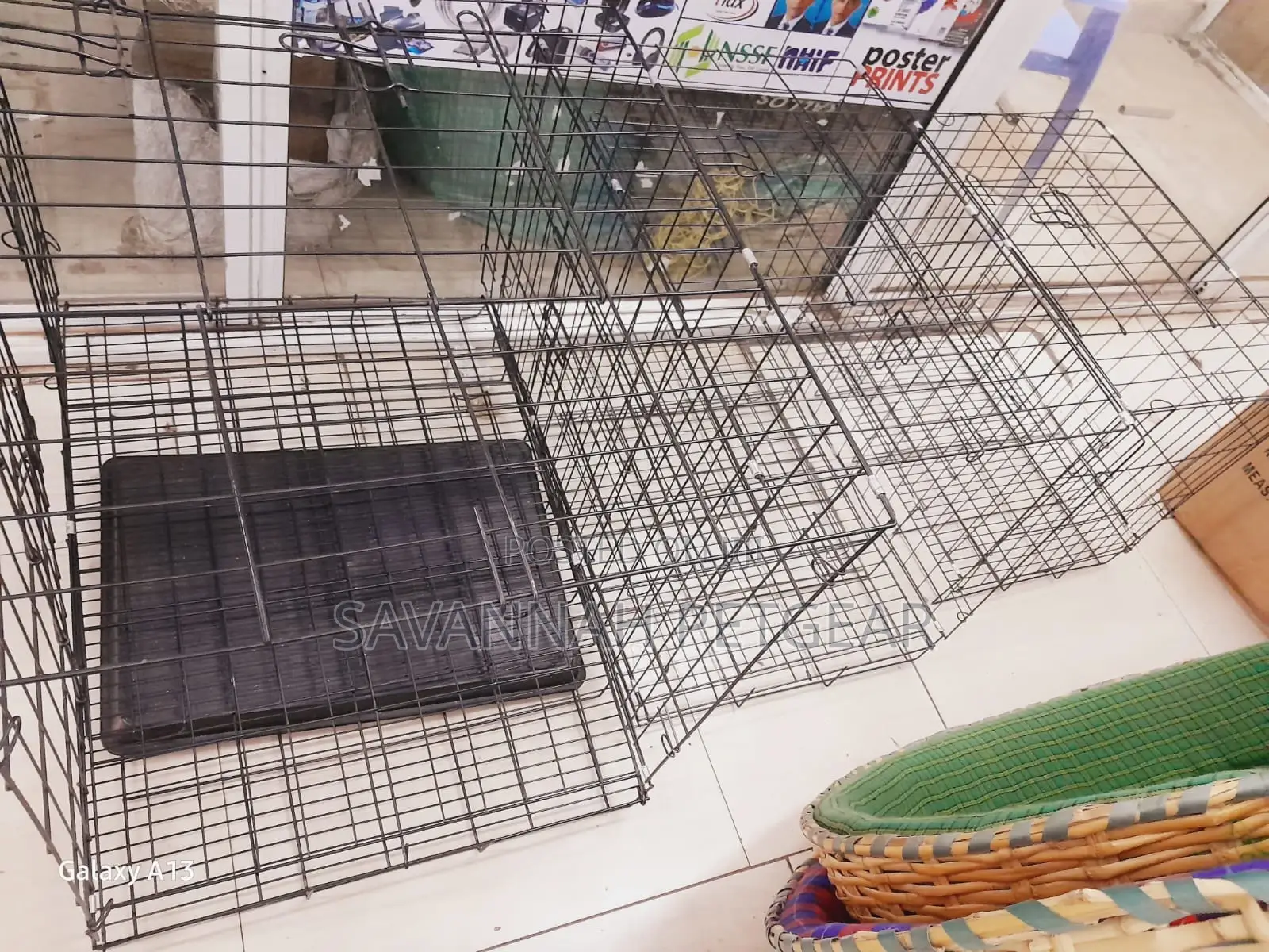 Foldable Metal Cage for Dogs and Other Pets Medium Size