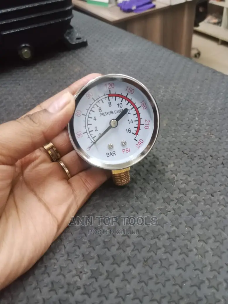 Large Air Compressor 0-240 PSI 0-16 Bar Pressure Gauge