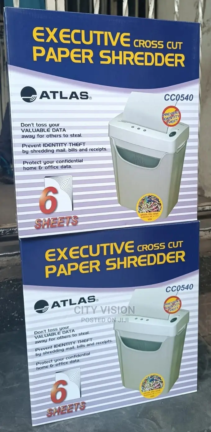 Atlas Paper Shredder Cc0540 6 Sheet.