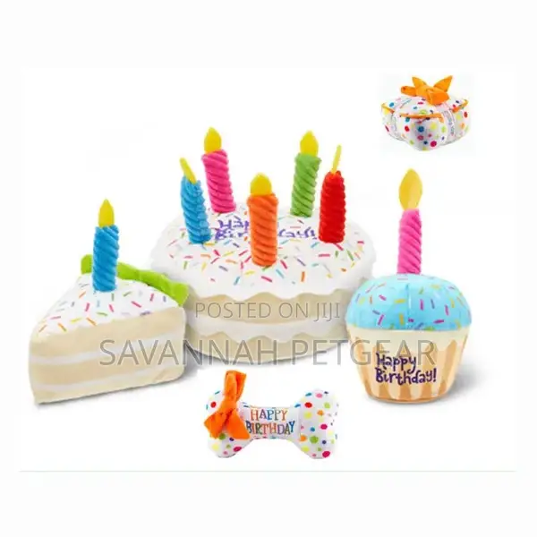 Dog Birthday Party Cake, Muffin Bone Toys Set