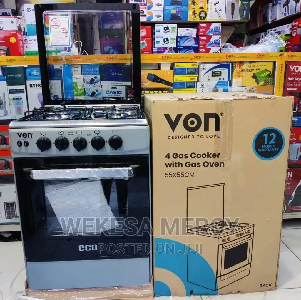 Von(VAC5F140PB) 4 Gas Cooker + Gas Oven -