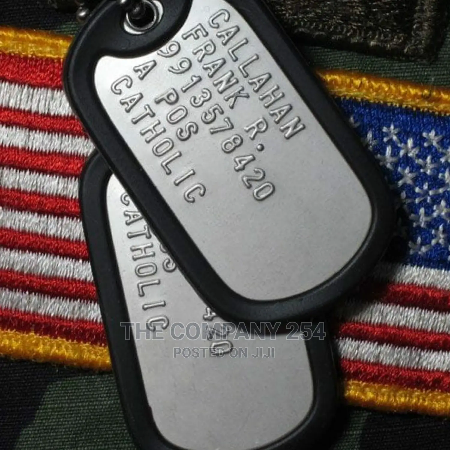 Millitary Personalised Stainless Steel Dog Tags
Ksh.630