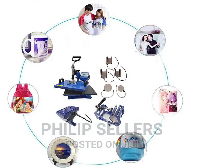 8in1 Heat Press Machine Swing Away Sublimation T-Shirt /Mug/