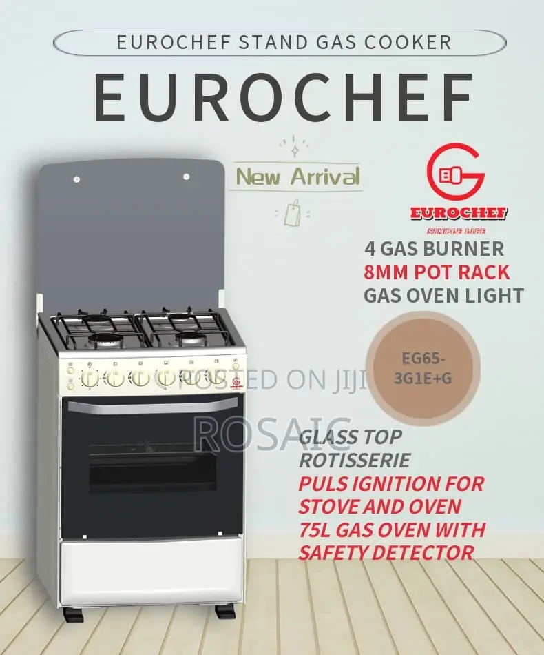 Eurochef 60*65 Cm. 3 Gas+1 Electric.