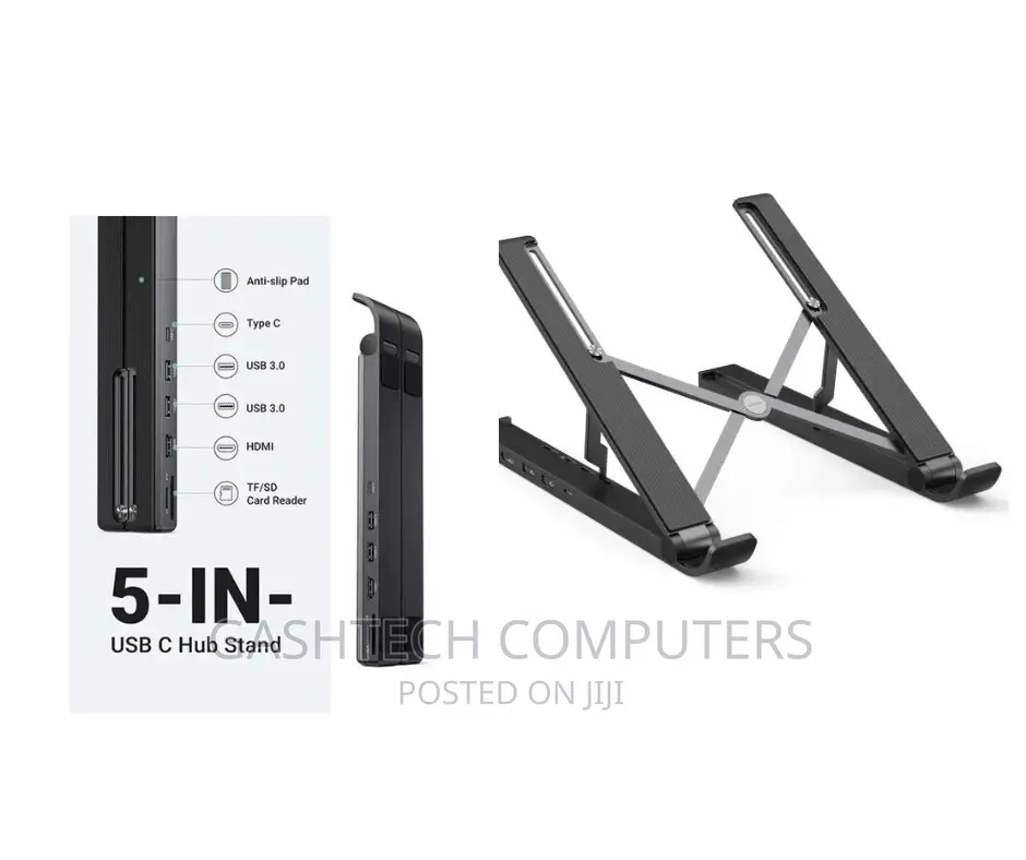 CM359- Foldable 5 in 1 Laptop Stand Docking Station UGREEN