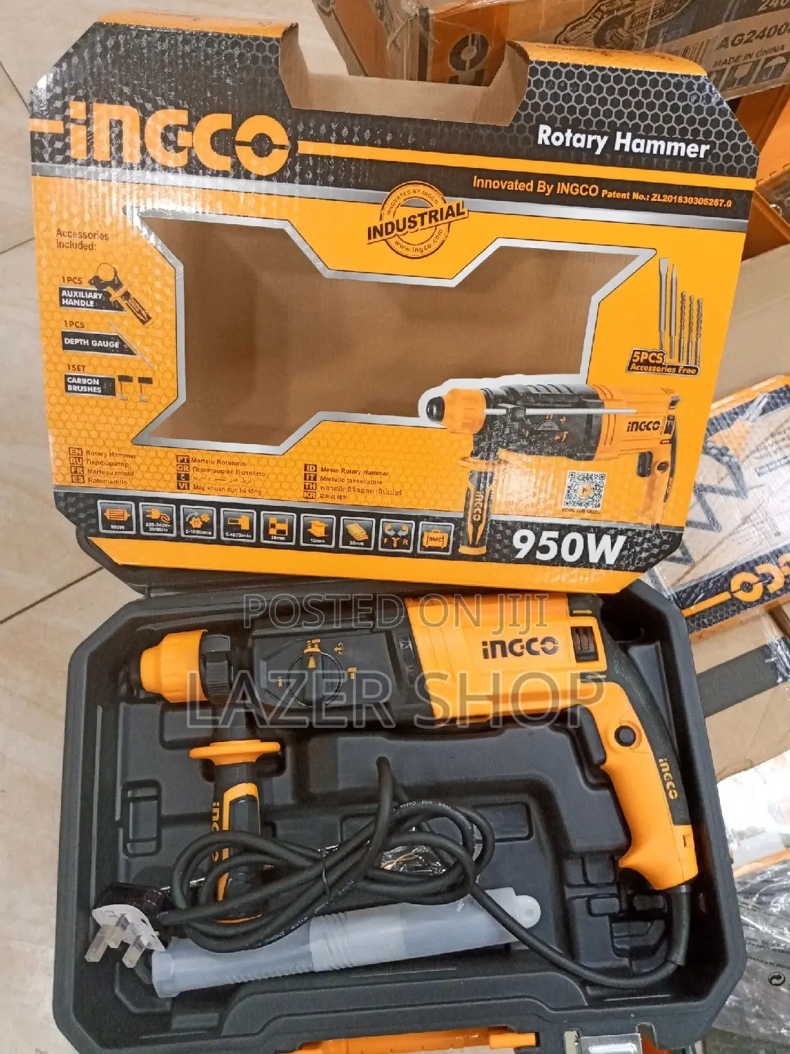 950 W Rotary Hammer/Hilt