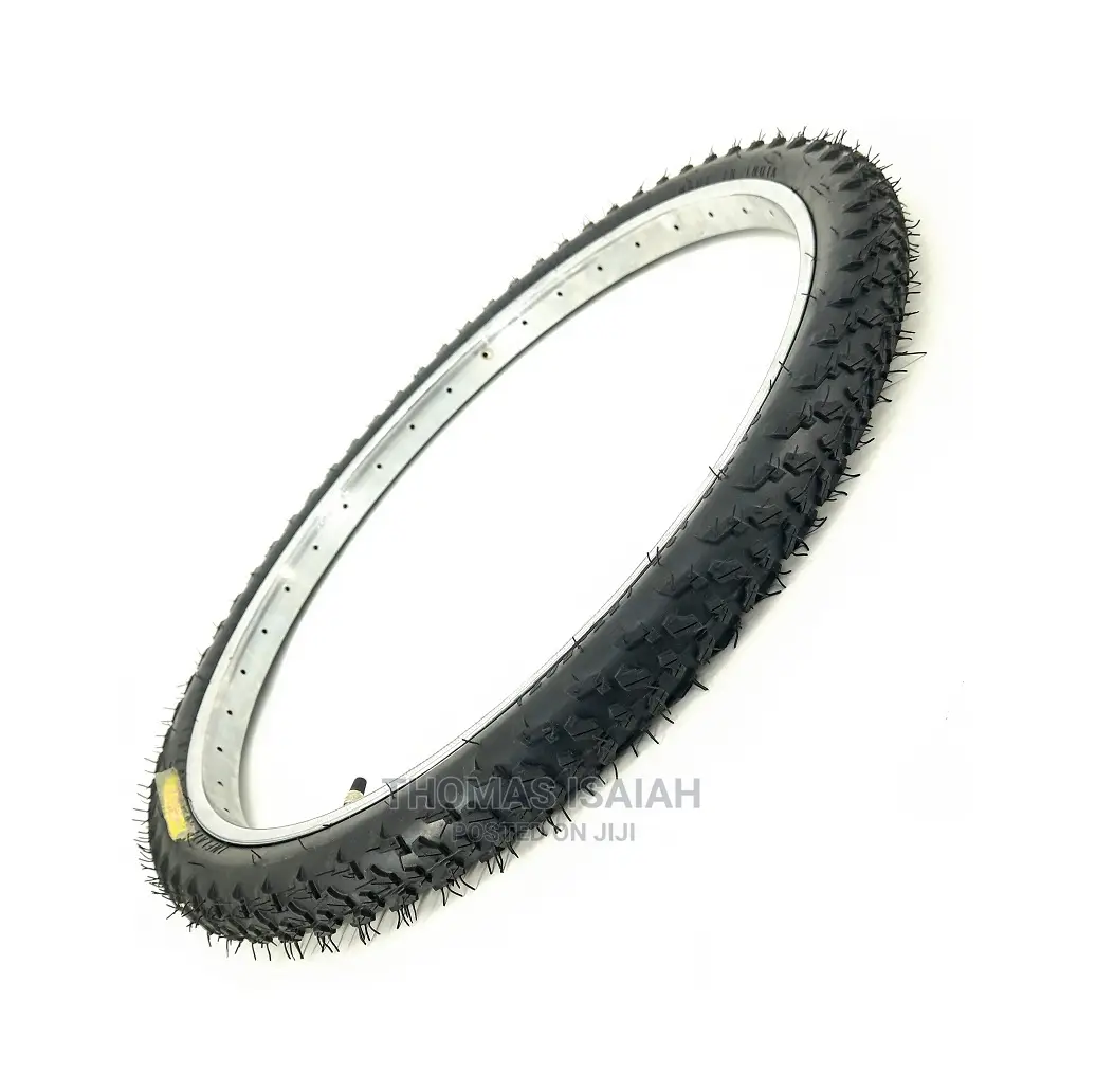 NYLON 24 X 2.125 Inch Complete Road Mud Bicycle Tyre, Rim, T