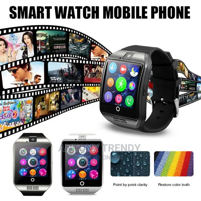 Q18 Curved Screen Smcard Camera Bluetooth Smartawatch
