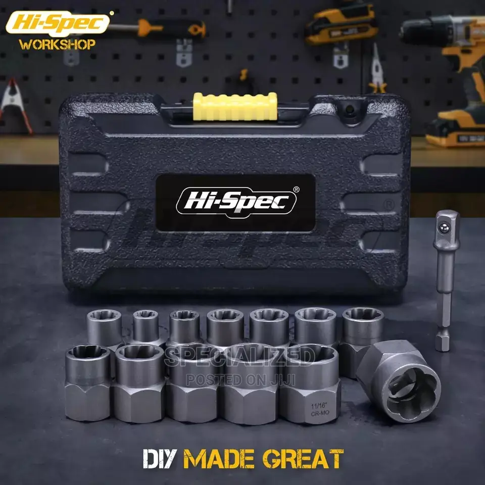 Damaged Bolt and Nut Extractor Remover Tool Set