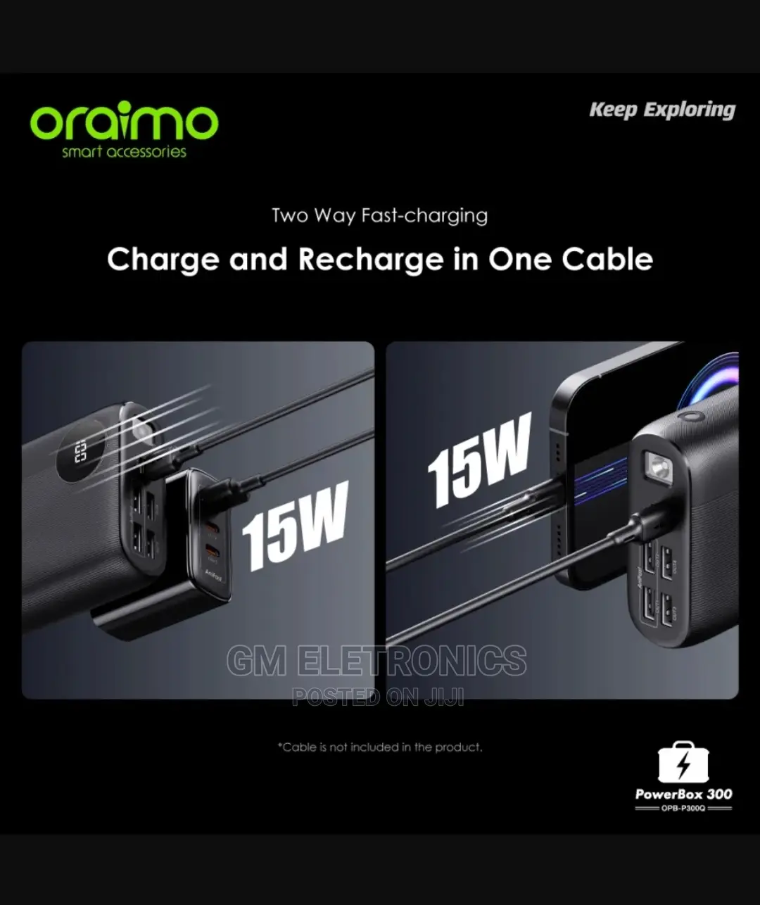 30000mah Oraimo 15W Powerbank.