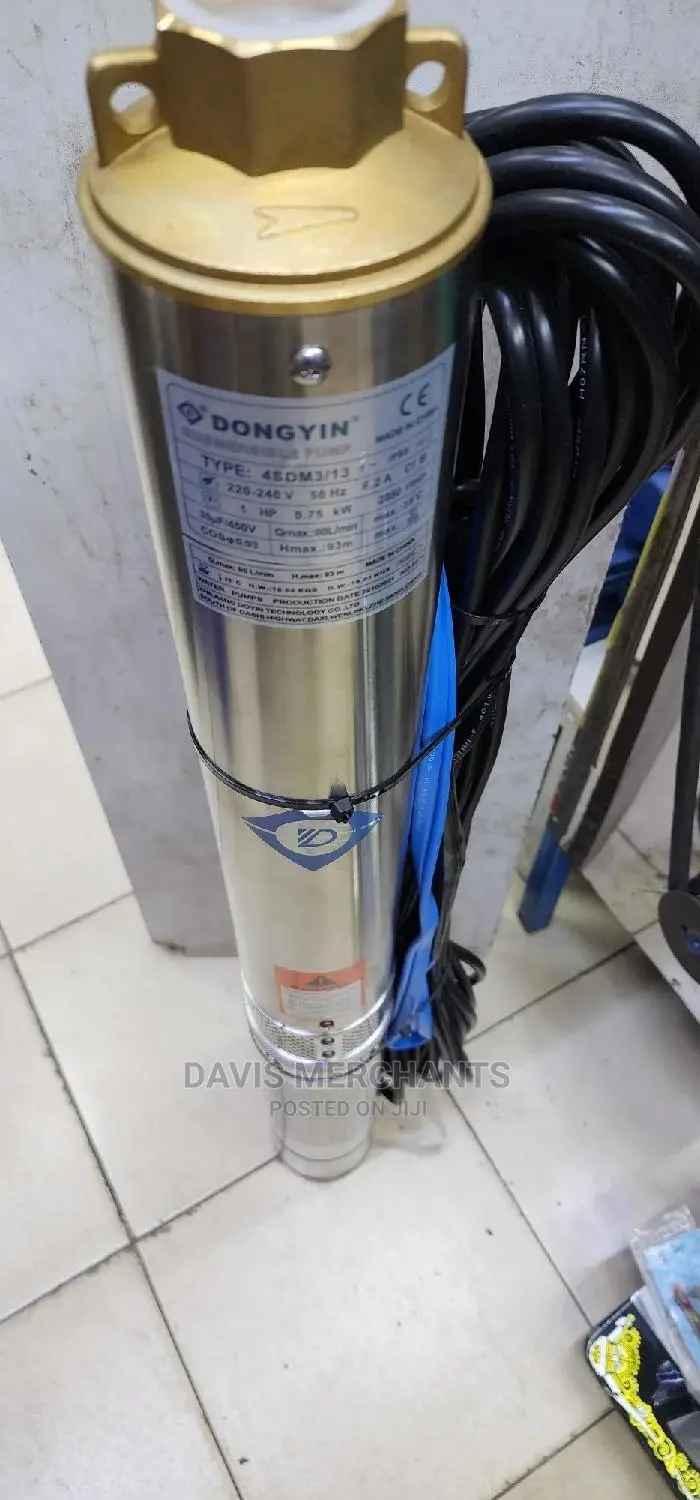 Submersible Deep Well Pump 0.75kw 1hp Max Head 93M