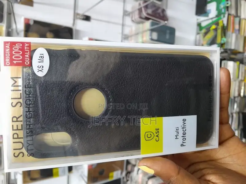 iPhone XS Max Premium Leather Case Black