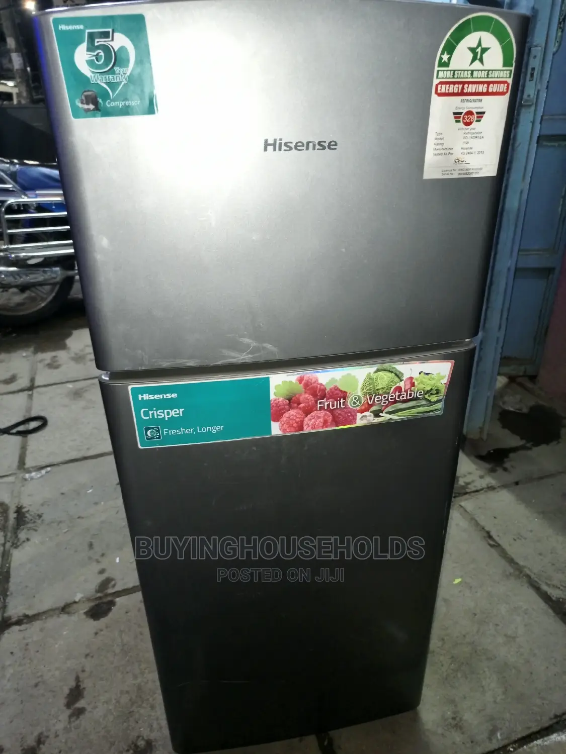 Hisense 120L Two Door Fridge