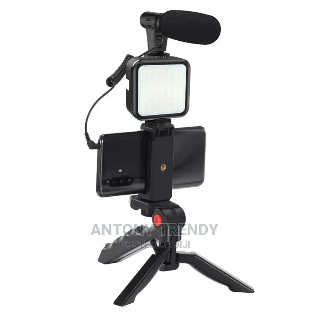 Vlog Shooting Kits With Microphone Led Light Camera