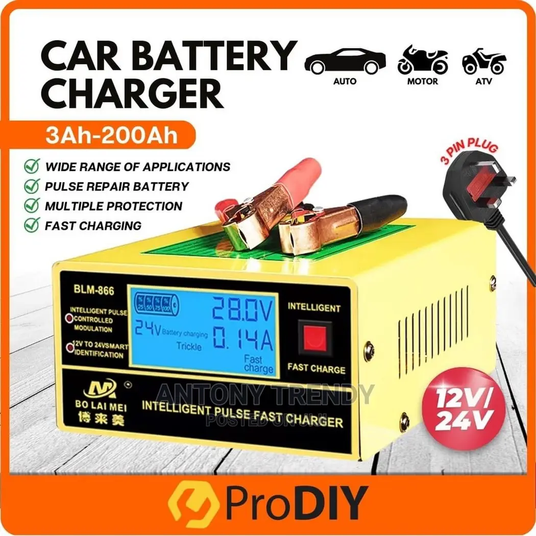 Car Battery Charger Intelligent Power Charging