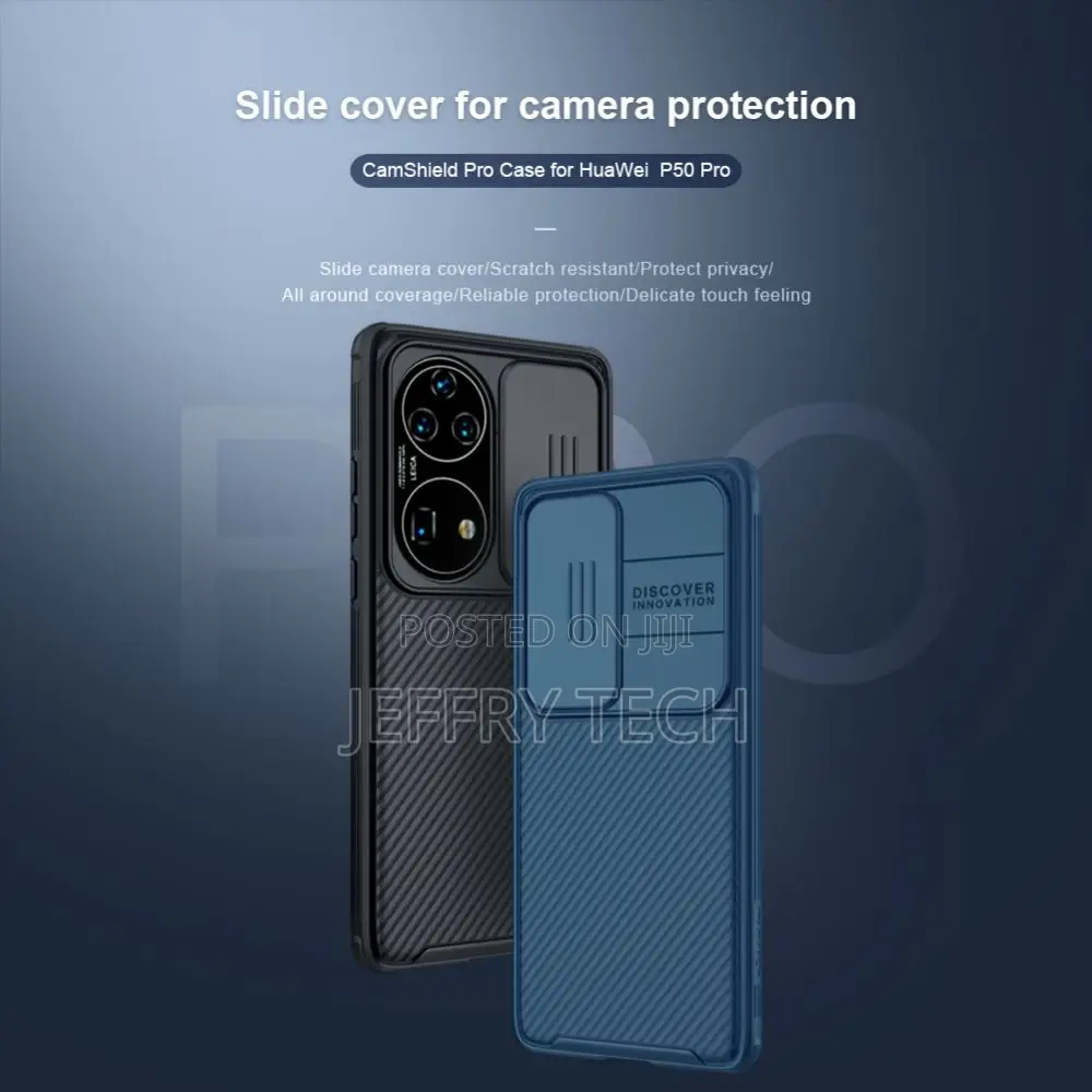 Huawei P50 Pro Case Black Nillkin Camshield