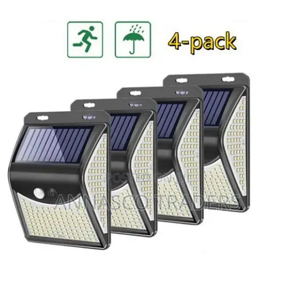 4 Pieces Solar LED Induction Outdoor Patio Lights